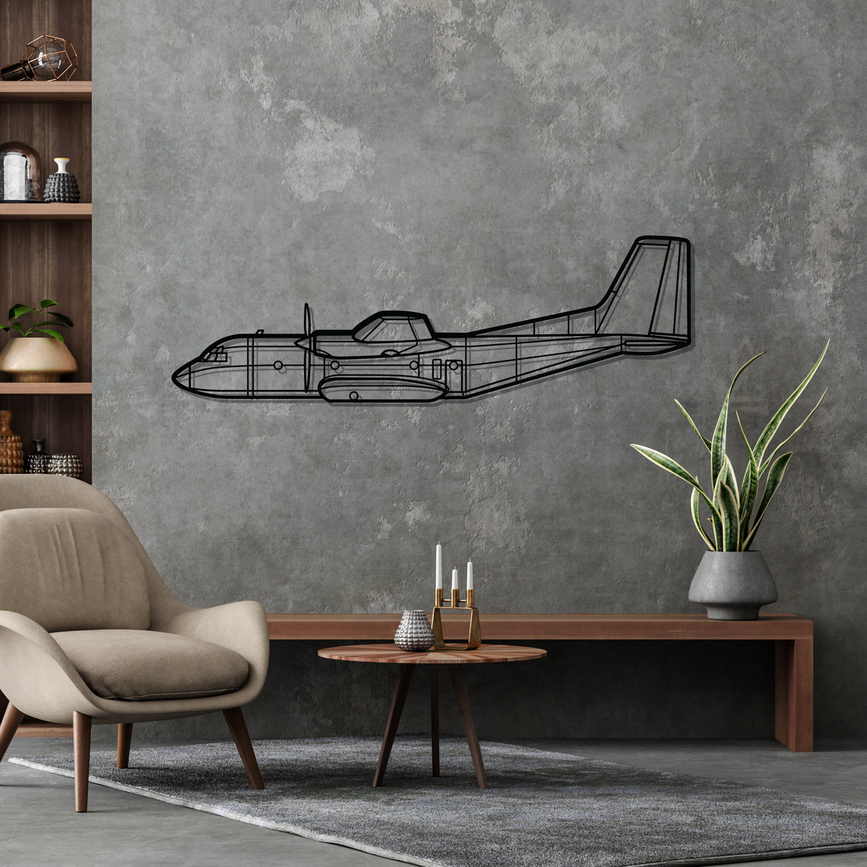 C-160 Silhouette Metal Wall Art