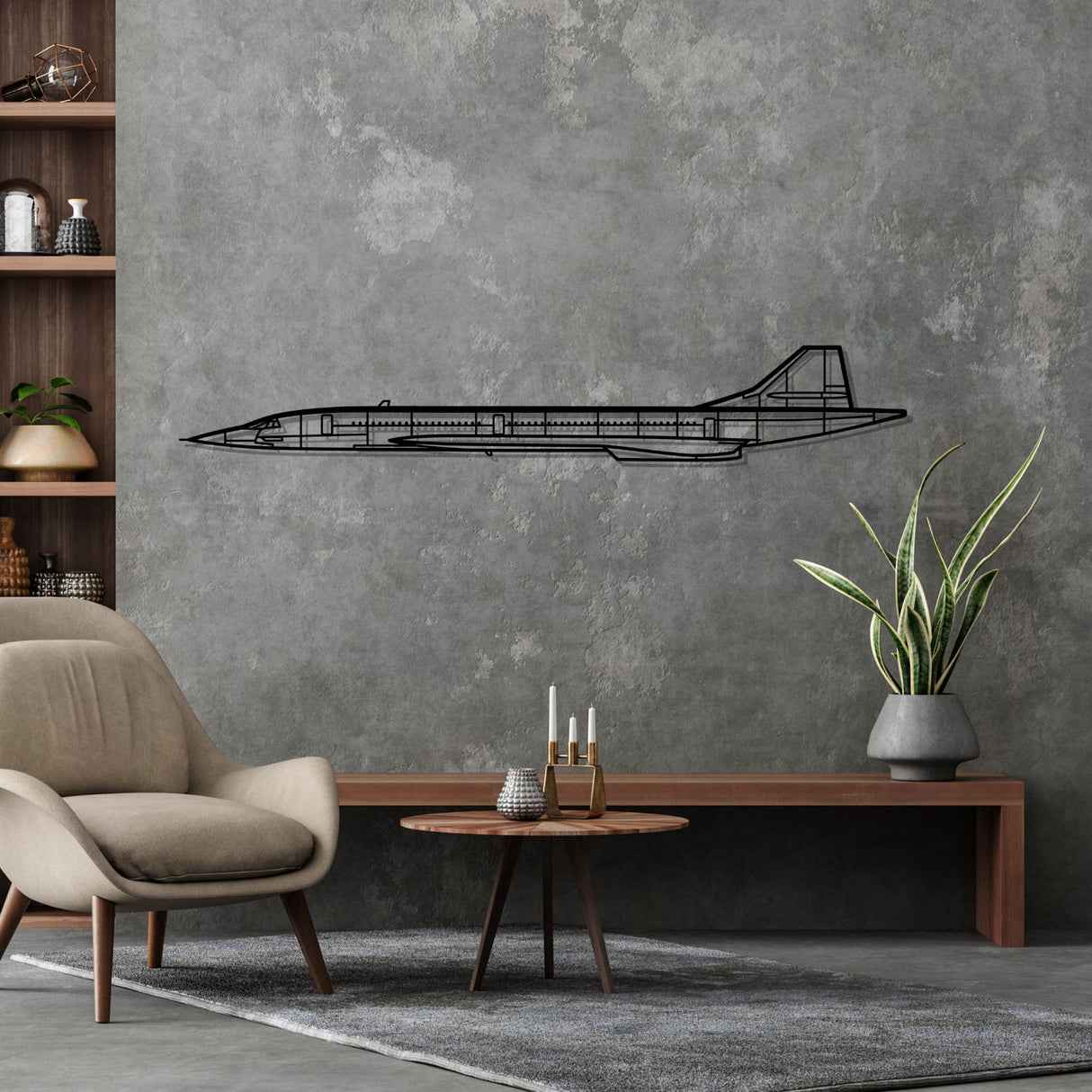 Concorde Silhouette Metal Wall Art