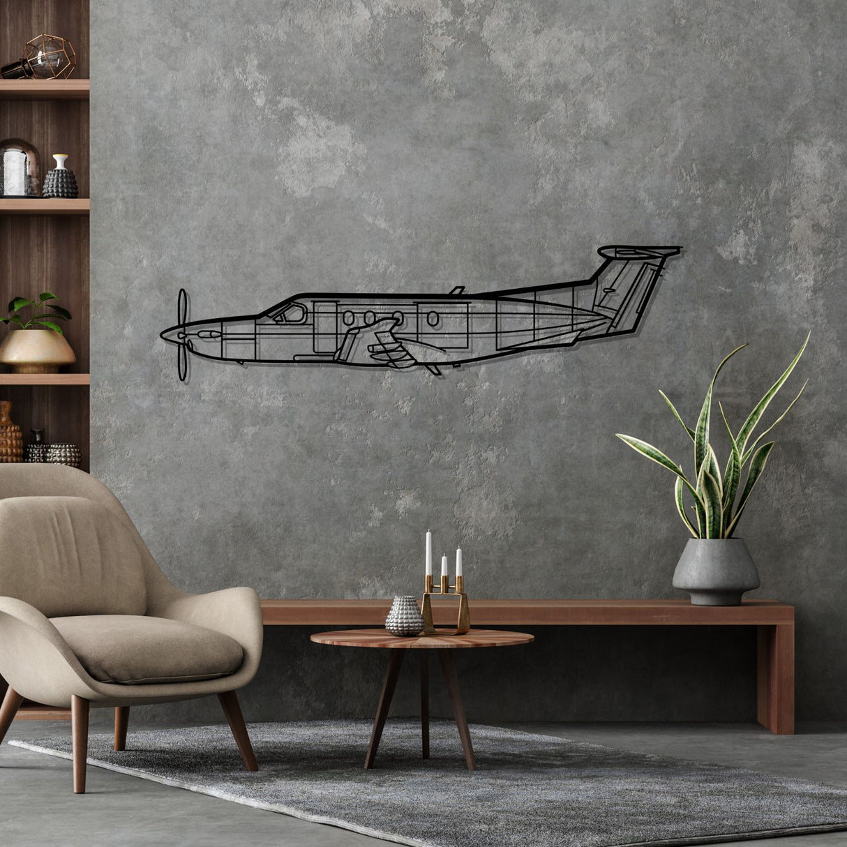 PC 12 Silhouette Metal Wall Art