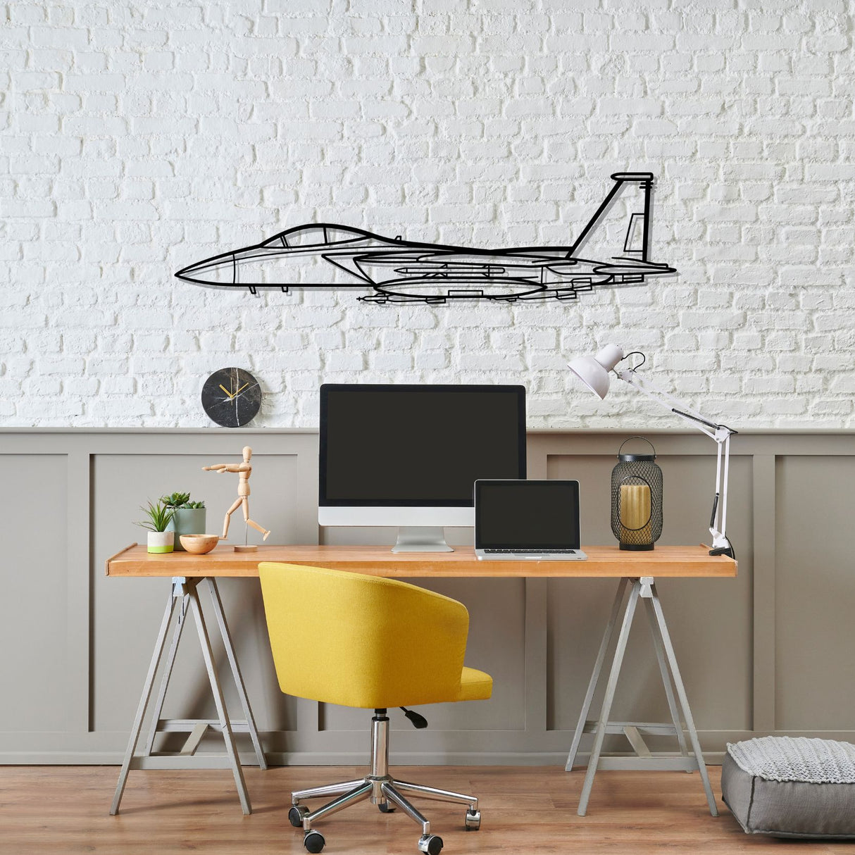 F-15 Strike Eagle Silhouette Metal Wall Art