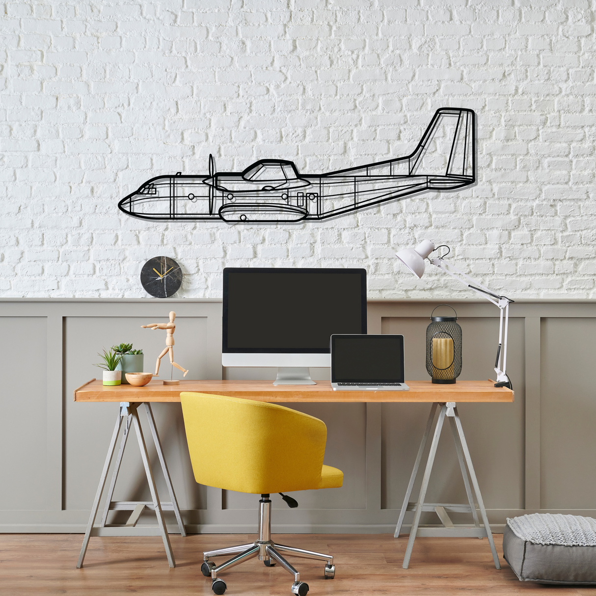 C-160 Silhouette Metal Wall Art