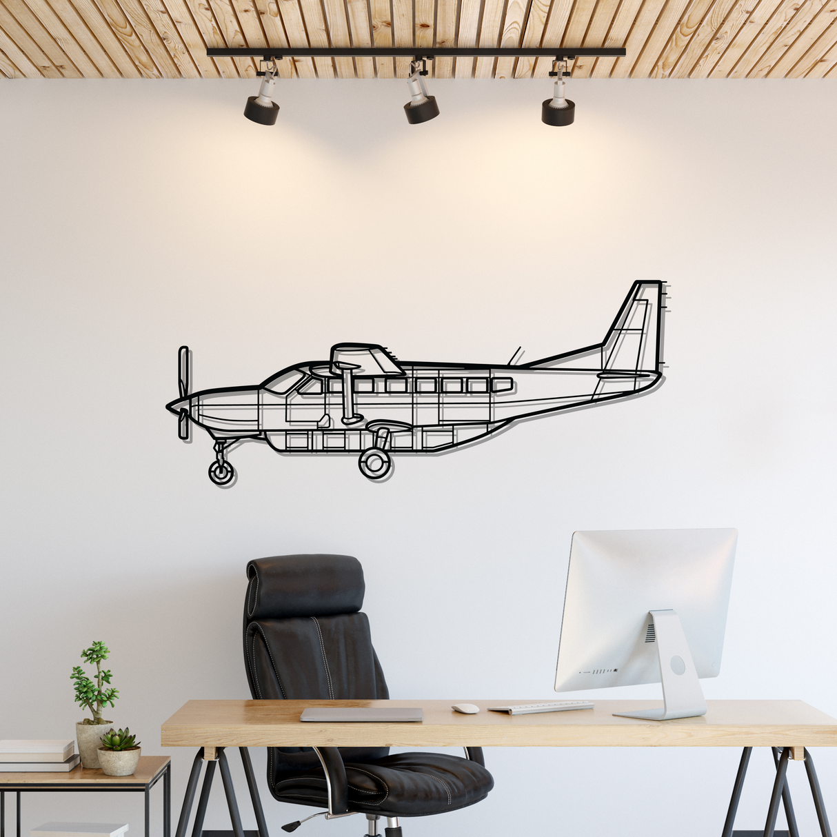 208 Caravan Silhouette Metal Wall Art