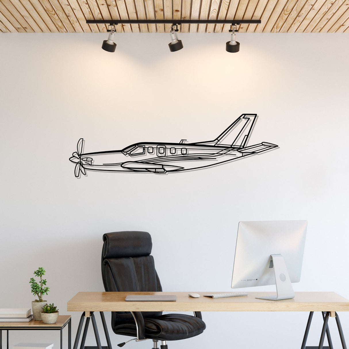 TBM Silhouette Metal Wall Art