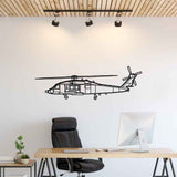 MH-60 Seahawk Silhouette Metal Wall Art