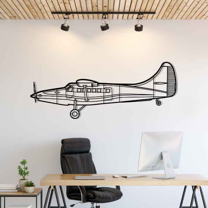 DHC-3T Otter Silhouette Metal Wall Art