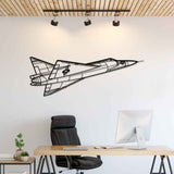 F-102A Delta Dagger Angle Silhouette Metal Wall Art