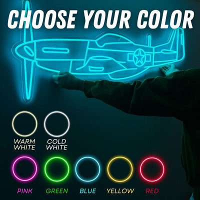 Spitfire MK II Neon Silhouette