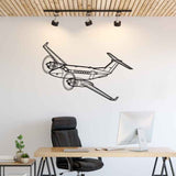 King Air 360 Front Angle Silhouette Metal Wall Art