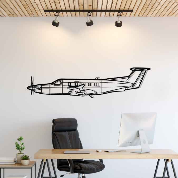 PC-12 NGX Silhouette Metal Wall Art