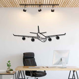 A340-600 Angle Silhouette Metal Wall Art