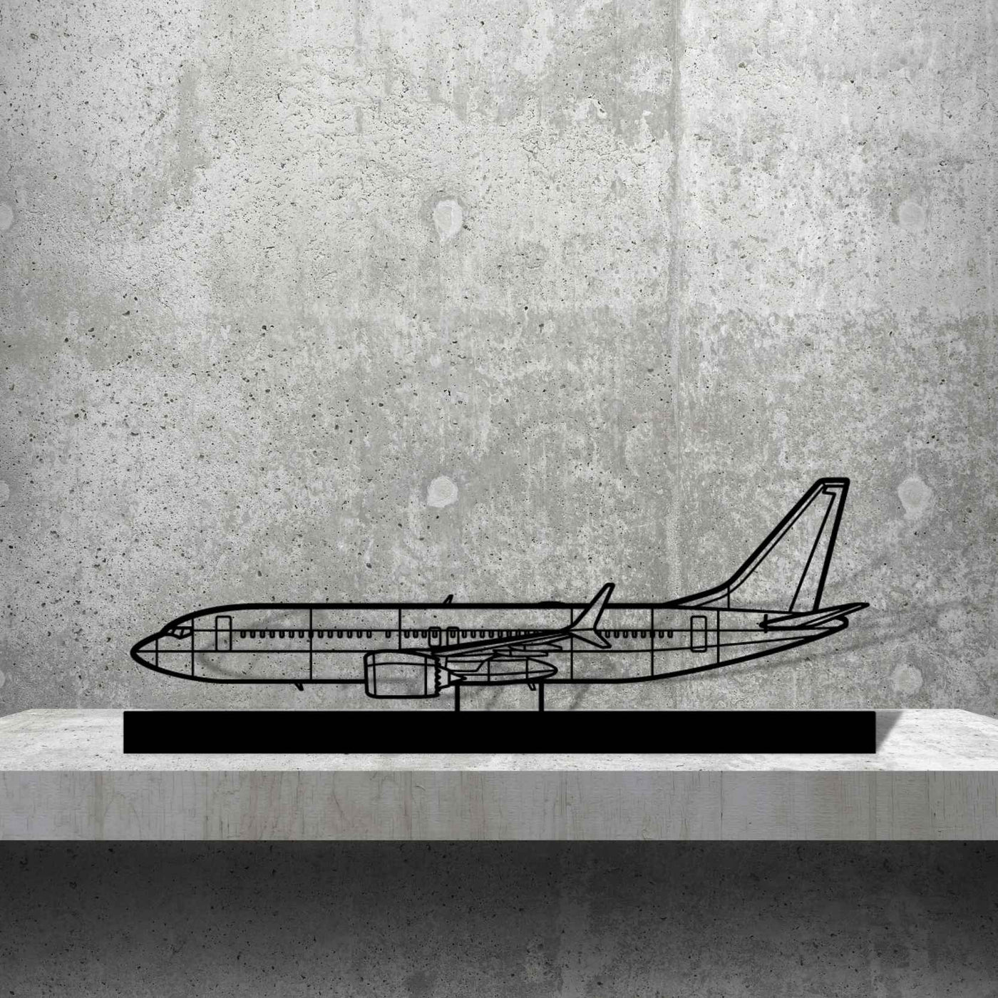 737 Silhouette Metal Art Stand