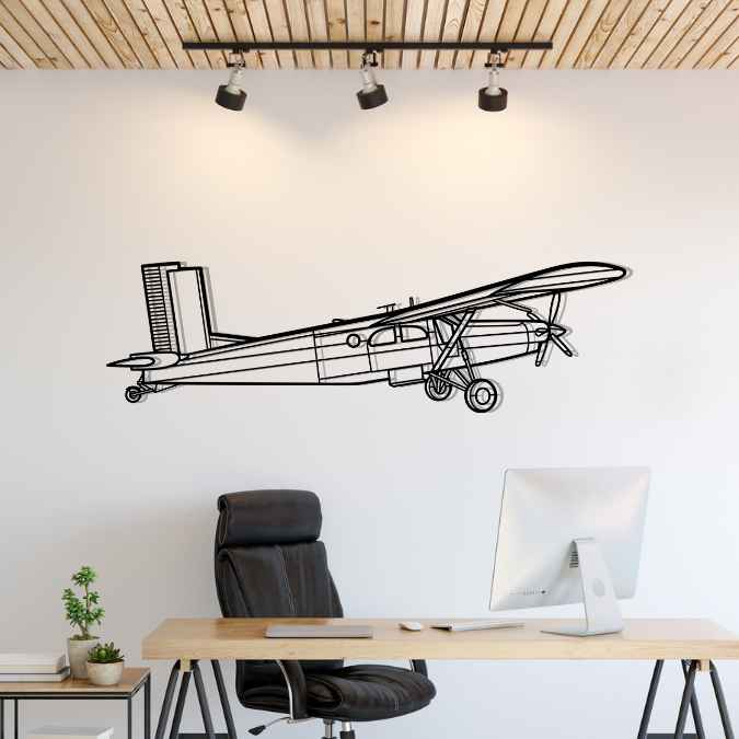 PC-6 Porter Angle Silhouette Metal Wall Art