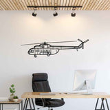 Mi-8 Silhouette Metal Wall Art