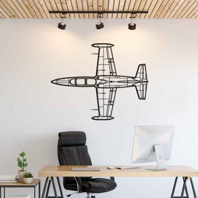 L-39 Albatros Top Silhouette Metal Wall Art