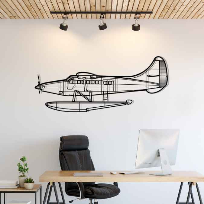 DHC-3T Silhouette Metal Wall Art