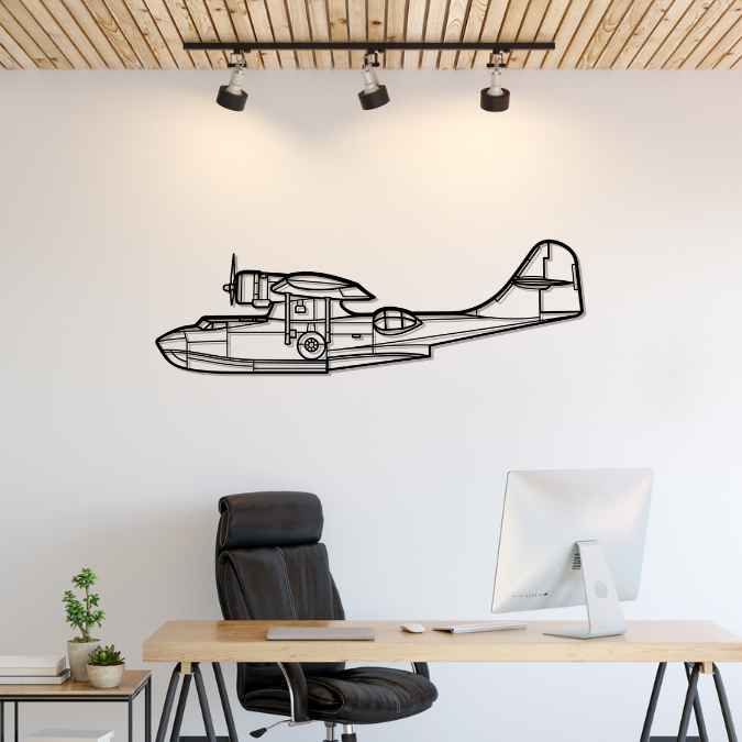 PBY Catalina Silhouette Metal Wall Art