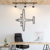 Dash 7 DHC-7 Top Silhouette Metal Wall Art