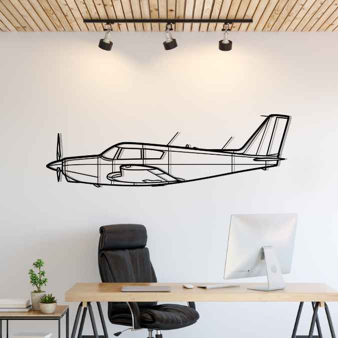Comanche 250 Silhouette Metal Wall Art