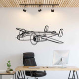 B-25J Angle Silhouette Metal Wall Art