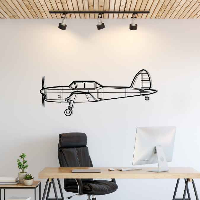 DHC-1 Chipmunk Silhouette Metal Wall Art