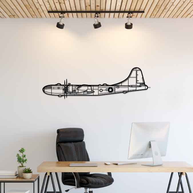 B-29 Superfortress 1944 Silhouette Metal Wall Art