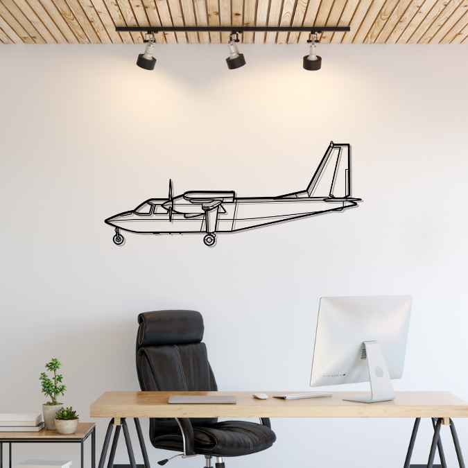 BN-2B-20 Islander Silhouette Metal Wall Art