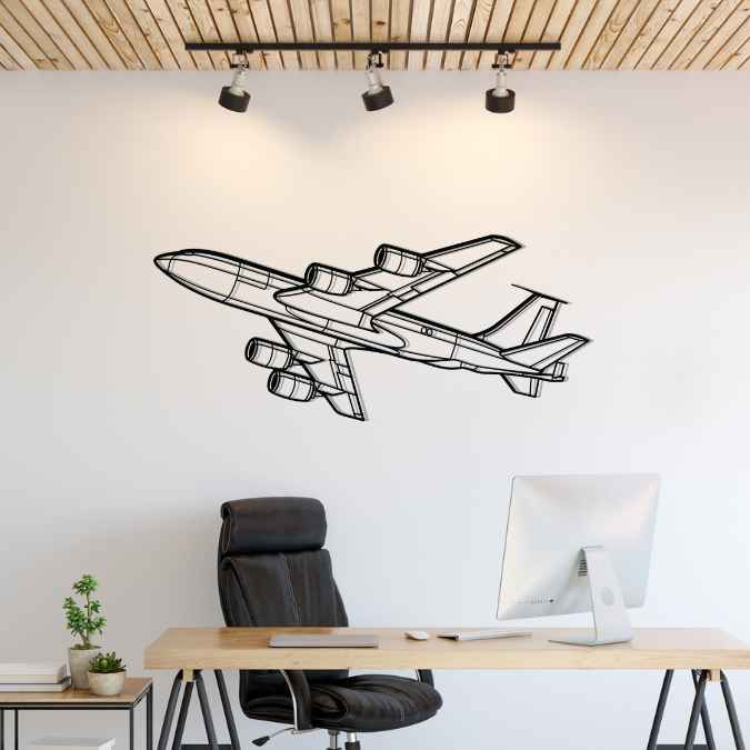 KC-135R Stratotanker Angle Silhouette Metal Wall Art