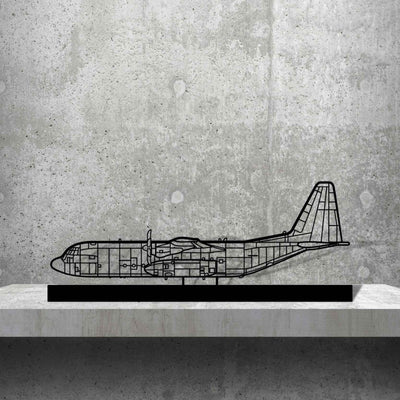 C-130 Silhouette Metal Art Stand