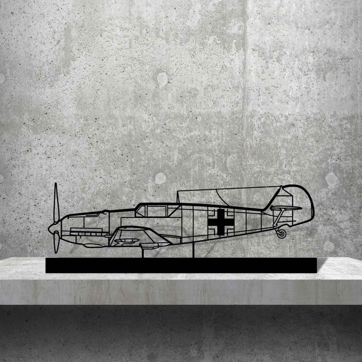 BF109 Silhouette Metal Art Stand