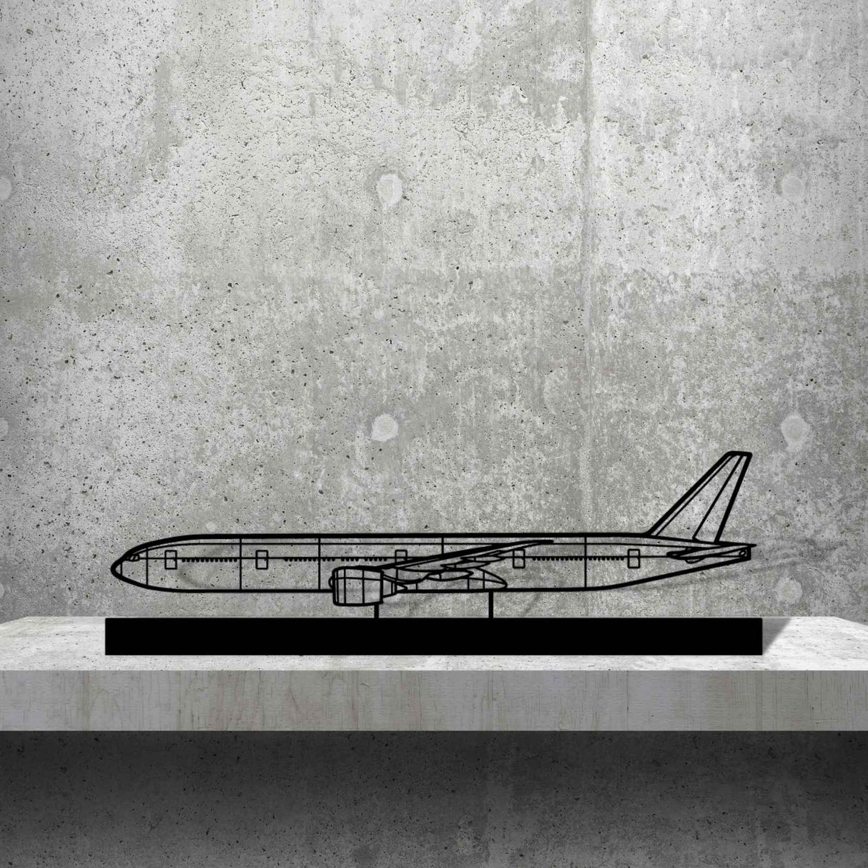 777-300ER Silhouette Metal Art Stand