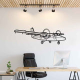 DHC-6 Twin Otter Angle Silhouette Metal Wall Art