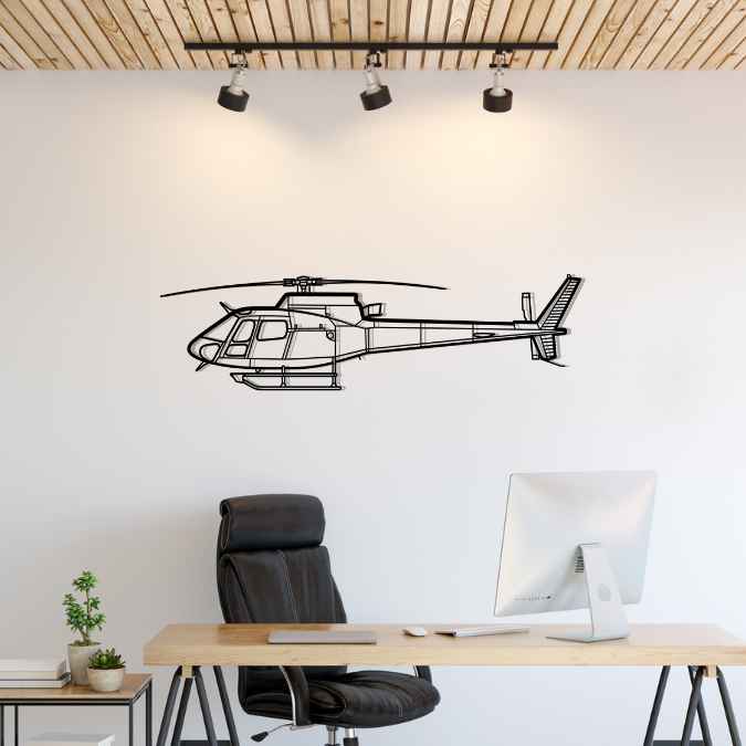 AS350B-3 Silhouette Metal Wall Art