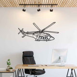 AW139S 2017 Angle Silhouette Metal Wall Art