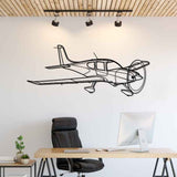 SR22 G2 Front Angle Silhouette Metal Wall Art