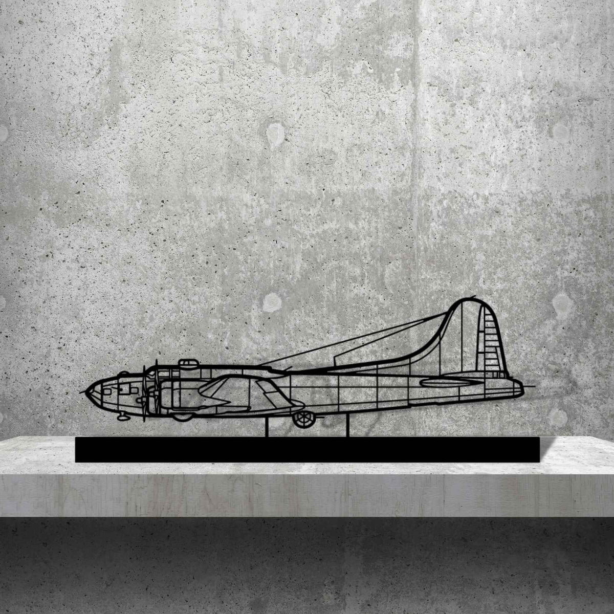 B-17 Silhouette Metal Art Stand