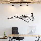 T-38A Talon Angle Silhouette Metal Wall Art