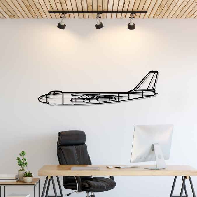 B-47 Stratojet Silhouette Metal Wall Art