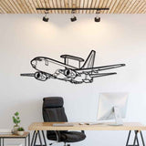 E-7 Wedgetail Angle Silhouette Metal Wall Art