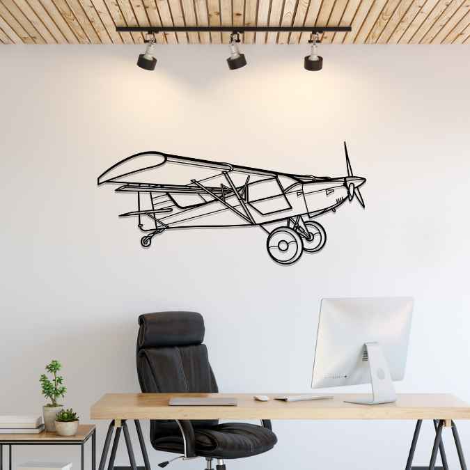 S7 STi Angle Silhouette Metal Wall Art
