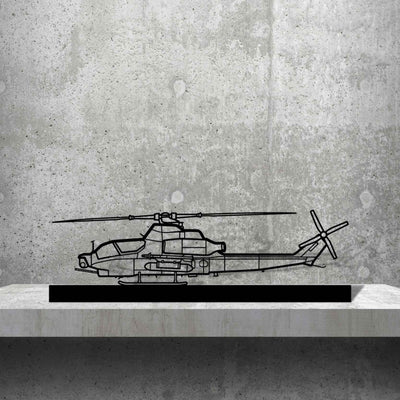 AH-1Z Viper Silhouette Metal Art Stand