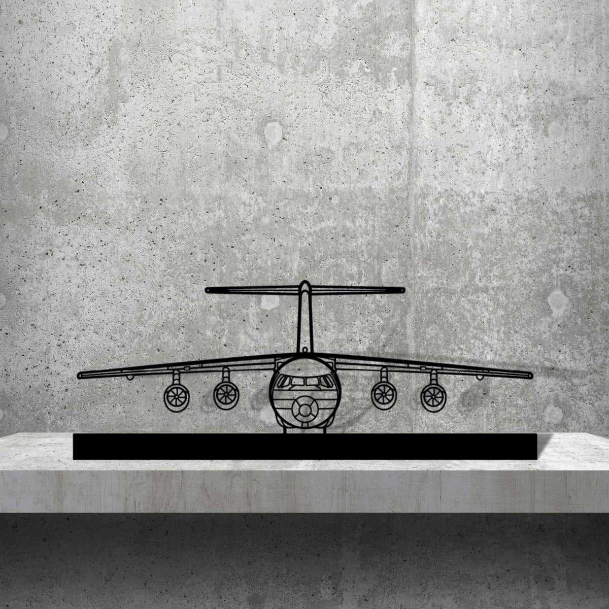 BAe 146 Silhouette Metal Art Stand