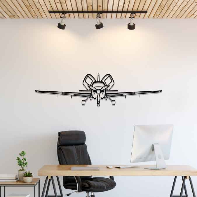 SR22T G6 Front Silhouette Metal Wall Art