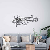 P-38 Lightning Angle Silhouette Metal Wall Art