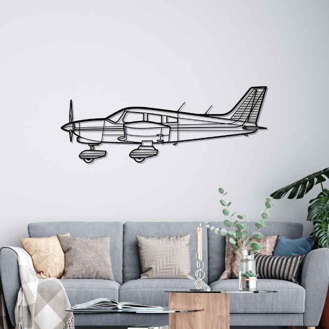 Turbo Dakota PA-28-201T 1979 Silhouette Metal Wall Art