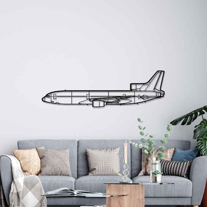 L-1011 TriStar Silhouette Metal Wall Art