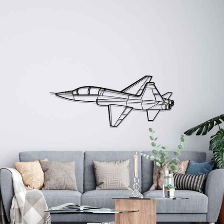 T-38C Talon Angle Silhouette Metal Wall Art