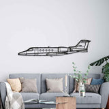 Learjet 35 1989 Silhouette Metal Wall Art