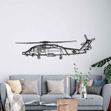 MH-60T Jayhawk Silhouette Metal Wall Art