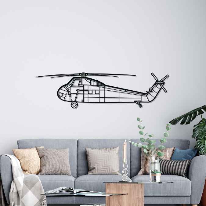 H-34 Silhouette Metal Wall Art