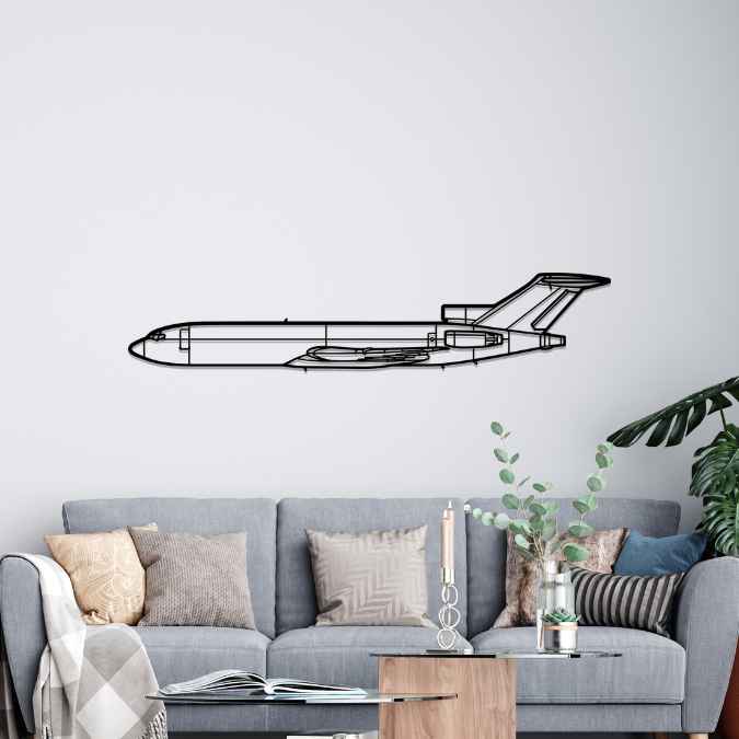 727-200F Silhouette Metal Wall Art